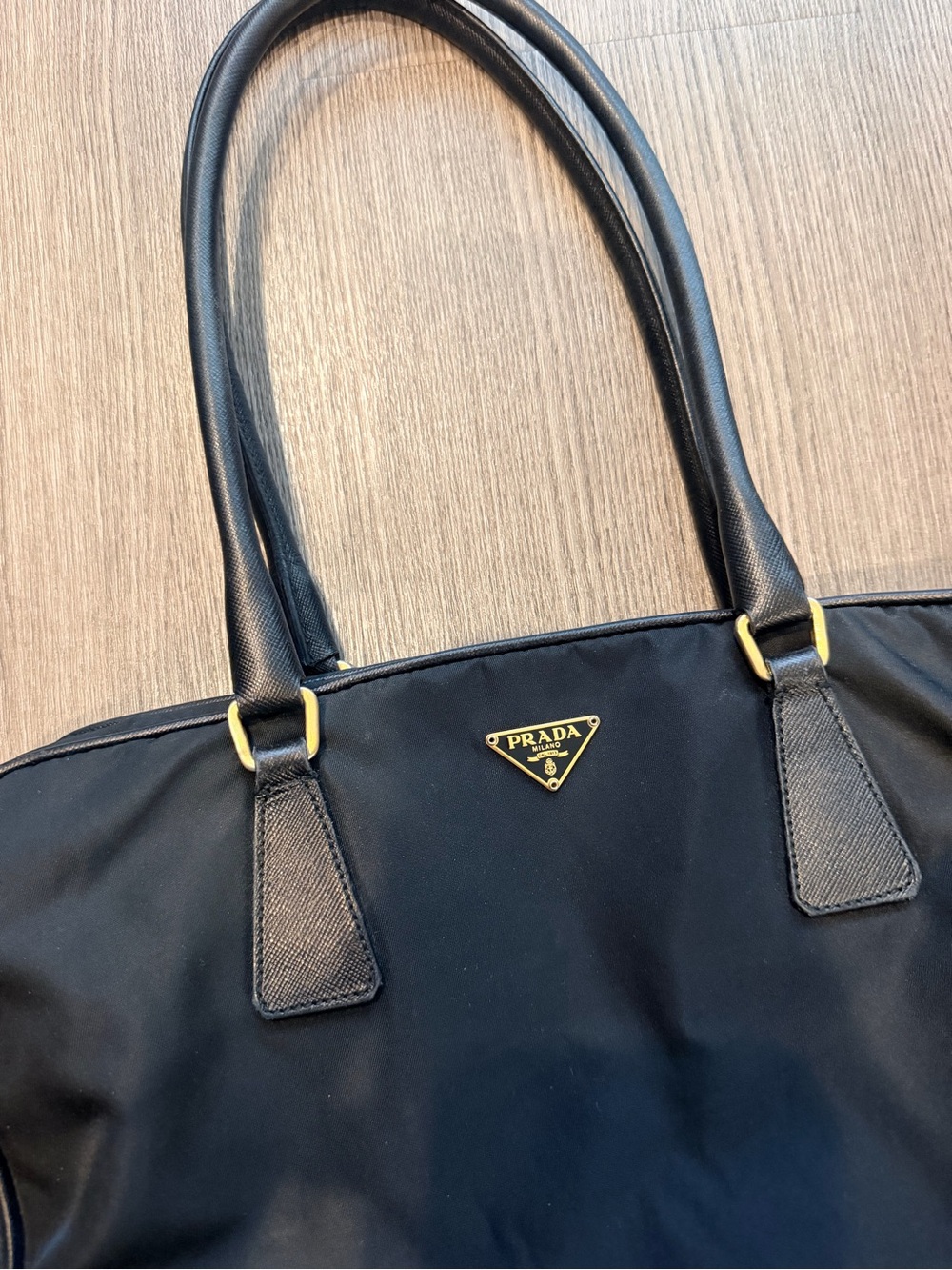 Prada Tessuto Bauletto Black Nylon and Leather Mini Tote Bag - Crossbod - Picture 2 of 9